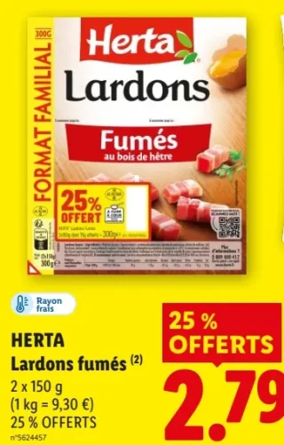 HERTA Lardons fumés