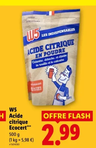 W5 Acide citrique Ecocert
