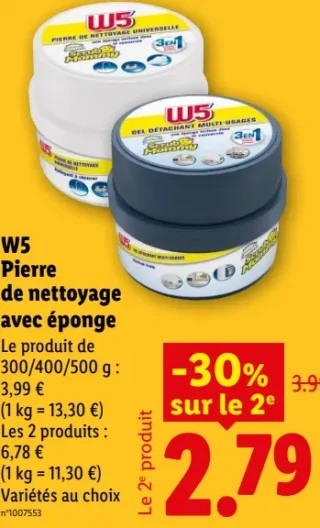 W5 Pierre de nettoyage avec éponge