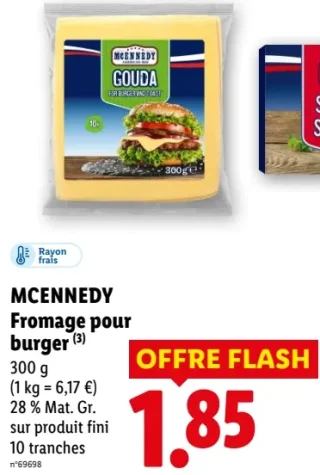 MCENNEDY Fromage pour burger