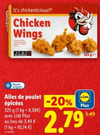 MCENNEDY Ailes de poulet épicées