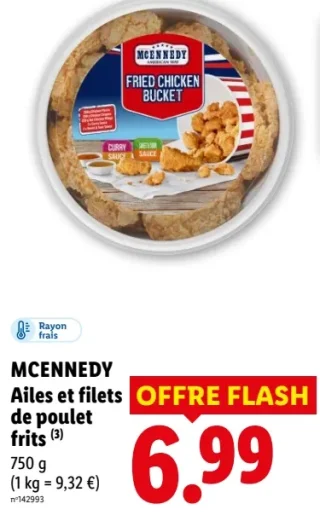 MCENNEDY Ailes et filets de poulet frits