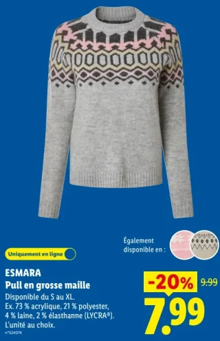 Pull en grosse maille ESMARA