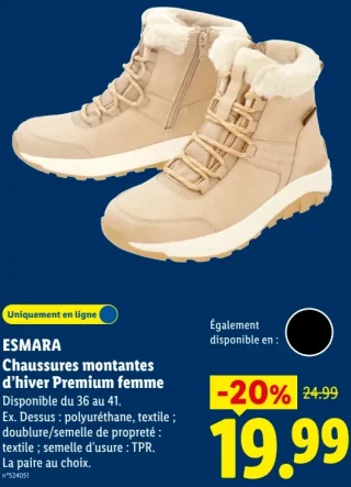 Chaussures montantes d’hiver Premium femme ESMARA