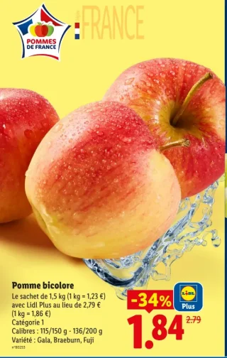 Pomme bicolore