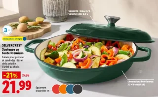 SILVERCREST Sauteuse en fonte Premium