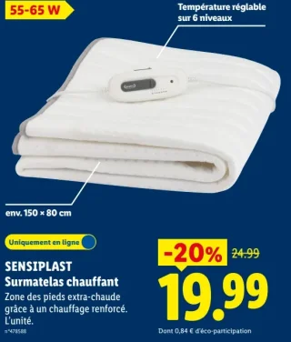SENSIPLAST Surmatelas chauffant
