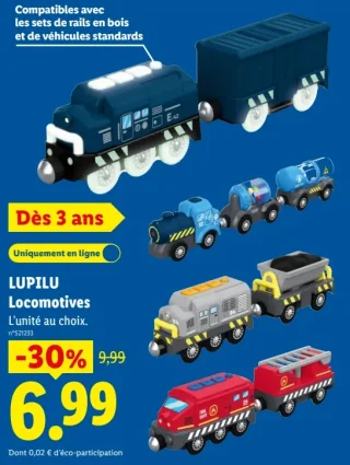 LUPILU Locomotives en bois