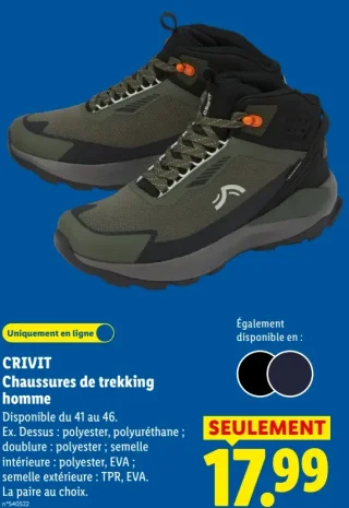 CRIVIT Chaussures de trekking homme