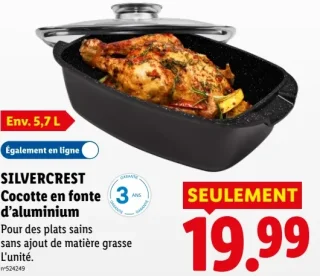 SILVERCREST Cocotte en fonte d'aluminium