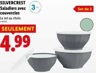 SILVERCREST Saladiers avec couvercles