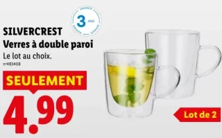 SILVERCREST Verres à double paroi