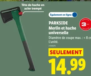 PARKSIDE Merlin et hache universelle