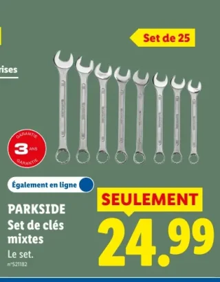 Set de clés mixtes Parkside