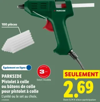 PARKSIDE Pistolet à colle ou bâtons de colle pour pistolet à colle
