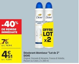 Déodorant Atomiseur "Lot de 2"