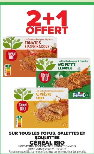 Tofus, galettes et boulettes Céréal Bio