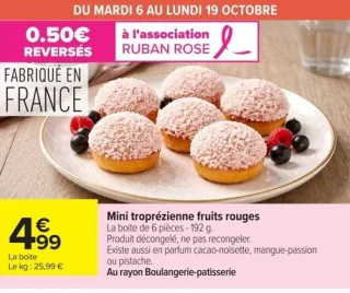 Mini tropézienne fruits rouges
