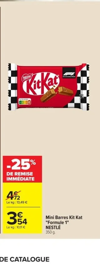 Mini Barres Kit Kat "Formule 1" NESTLÉ