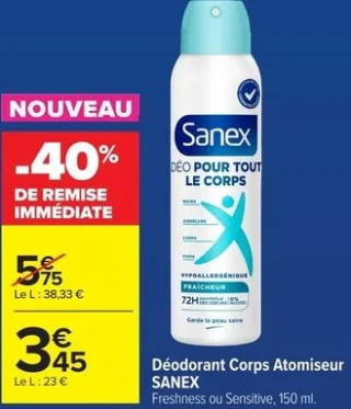 Déodorant Corps Atomiseur SANEX