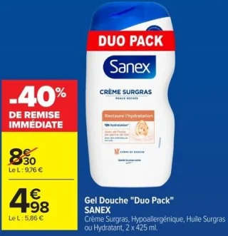 Gel Douche "Duo Pack" SANEX