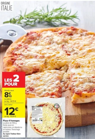 Pizza 4 fromages