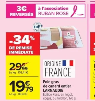 Foie gras de canard entier LARNAUDIE Édition Rose
