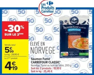 Saumon Fumé CARREFOUR CLASSIC'