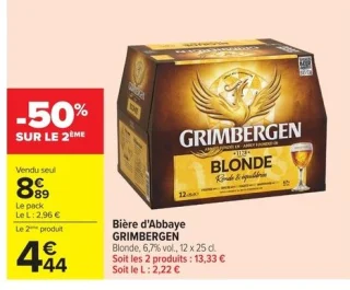Bière d'Abbaye Grimbergen Blonde