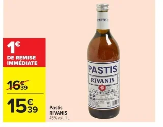 Pastis Rivanis 45% vol.