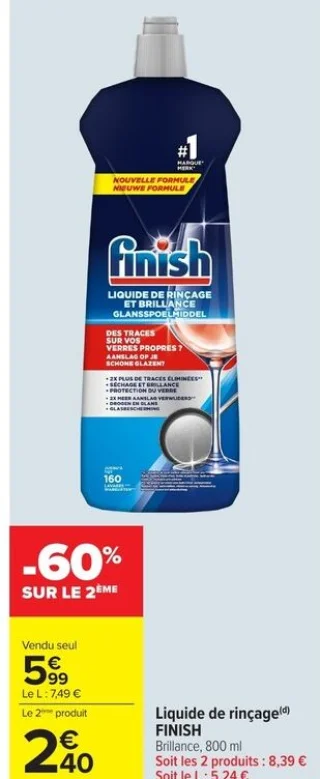 Liquide de rinçage Finish Brillance