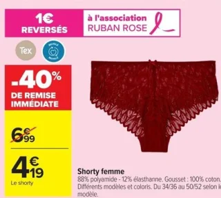 Shorty femme Tex