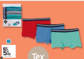 Boxers unis garçon Tex