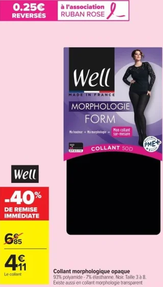 Collant morphologique opaque Well Morphologie Form