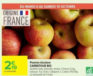 Pomme bicolore CARREFOUR BIO