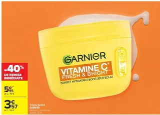 Crème Sorbet Garnier Vitamine C, Hyaluron ou Salicylic