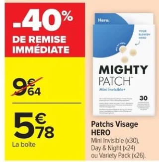 Patchs Visage Hero Mighty Patch Mini invisible, Day & Night ou Variety Pack