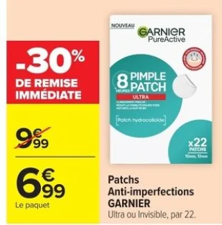 Patchs Anti-imperfections Garnier Ultra ou Invisible