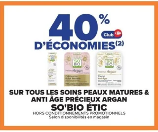 Soins Peaux Matures & Anti-Âge Précieux Argan SO'BIO ÉTIC
