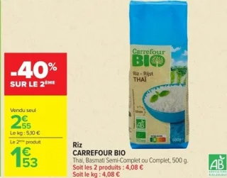 Riz CARREFOUR BIO
