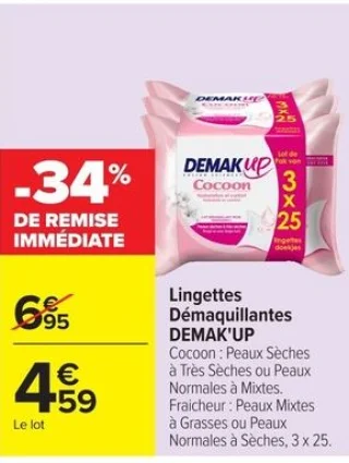Lingettes Démaquillantes Demak'Up