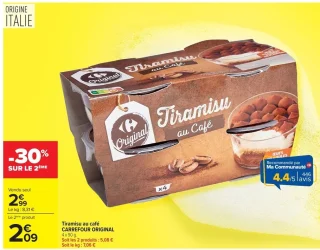 Tiramisu au café CARREFOUR ORIGINAL