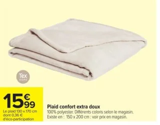 Plaid comfort extra doux