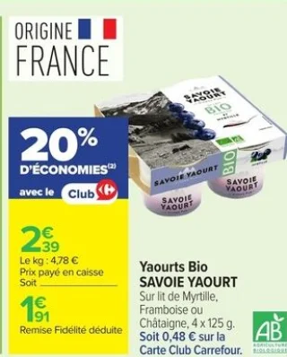 Yaourts Bio Savoie Yaourt