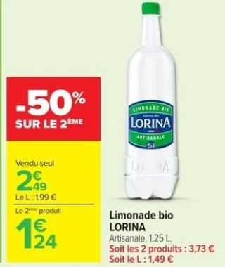 Limonade bio LORINA Artisanale