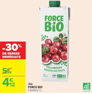 Jus Force Bio Cranberry