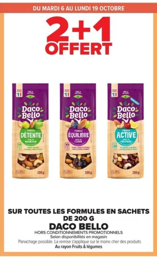 Formules en sachets de 200 g Daco Bello