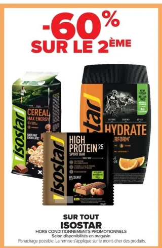 Produits de nutrition sportive Isostar