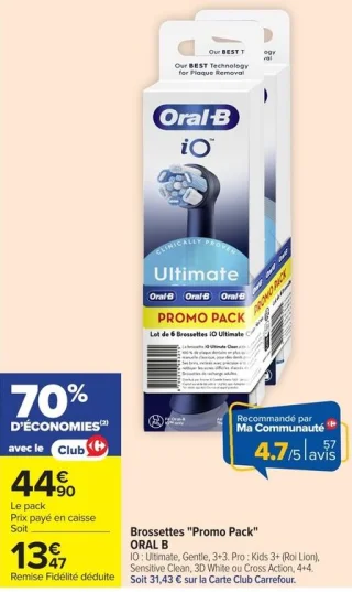 Brossettes "Promo Pack" ORAL B iO