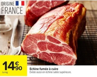 Echine fumée à cuire